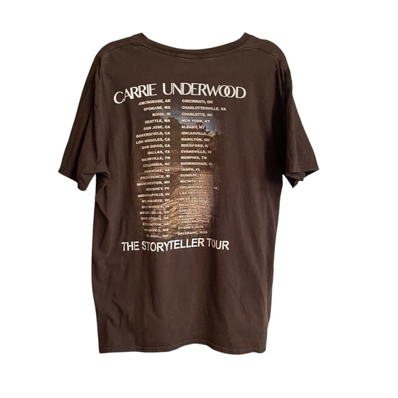 Carrie Underwood-Storyteller Tour 2016 Brown Graphic T-Shirt -Size XL - Picture 4 of 9
